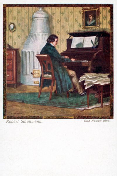 Robert Schumann speelt piano door Otto Robert Nowak