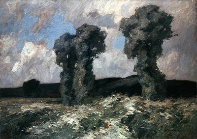 Wilgenbomen in de Lahn Vallei door Otto Ubbelohde