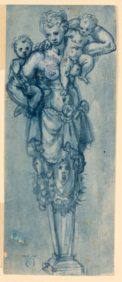 Ontwerp voor een eindfiguur van Liefdadigheid door Otto van Veen