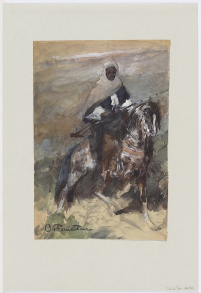 Rijdende bedoeïen door Otto von Faber du Faur