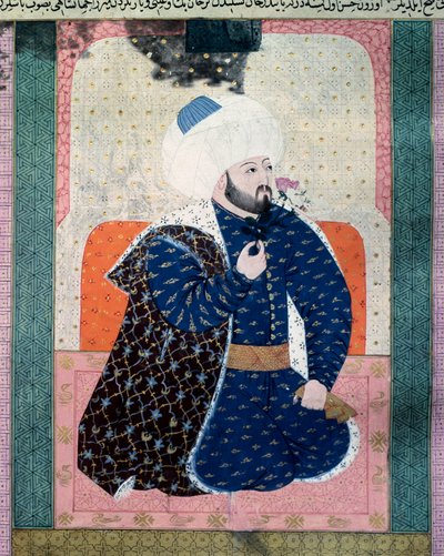Portret van de sultan van het Ottomaanse Rijk Mehmed II (1430-1481) door Ottoman School