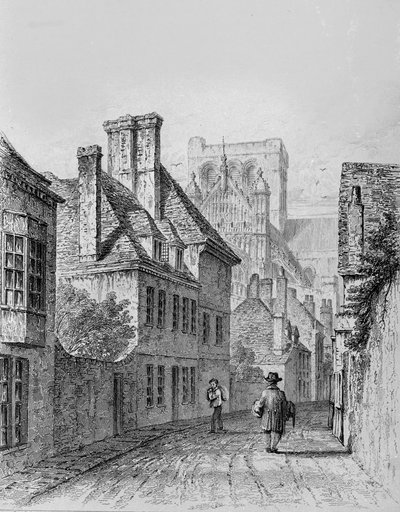 Colebrook Street Winchester, ca. 1830 door Owen Brown Carter