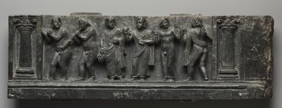 Bacchanaal reliëf, Pakistan, Gandhara, Buner gebied, vroege Kushan Periode (AD 1-320) door Pakistani School