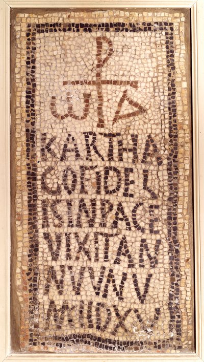 Paleochristelijke antiquiteit: funeraire mozaïek van Karthago door Paleo Christian