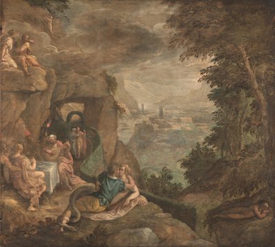 Landschap met een scène van betovering, ca. 1590 door Paolo Fiammingo