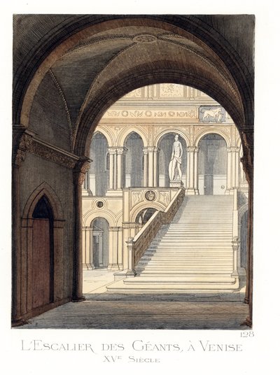 De trap van de reuzen van het Dogepaleis, Venetië door Paolo Mercuri