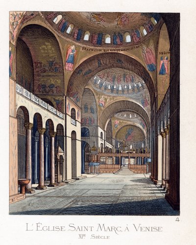 Het interieur van de Basiliek van San Marco in Venetië door Paolo Mercuri