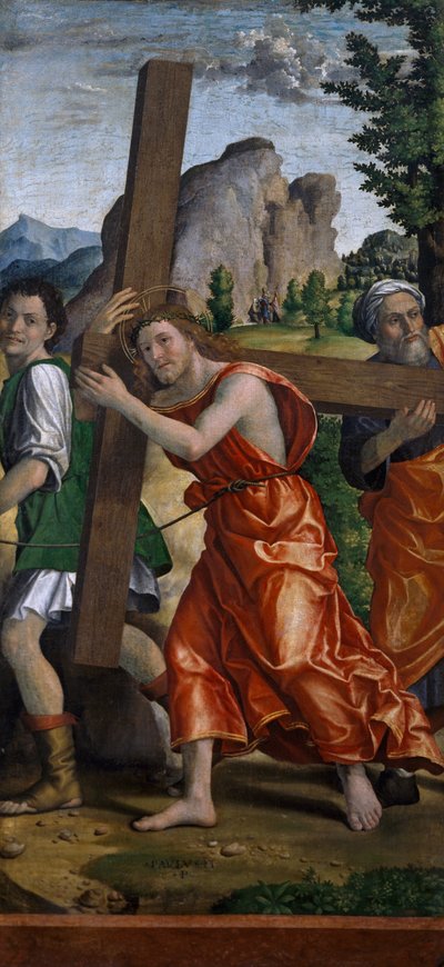 Weg naar Calvarie (detail) door Paolo Morando Cavazzola