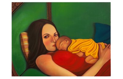 Mythologica n°10: Achilles, 2025 (olieverf op houtpaneel) door Paolo Perfranceschi