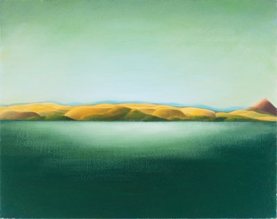 Paysage n°2, 2015 (olieverf op houtpaneel) door Paolo Perfranceschi