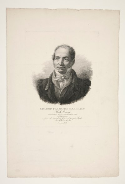 Portret van Giacomo Tommasini Parmigiano door Paolo Toschi