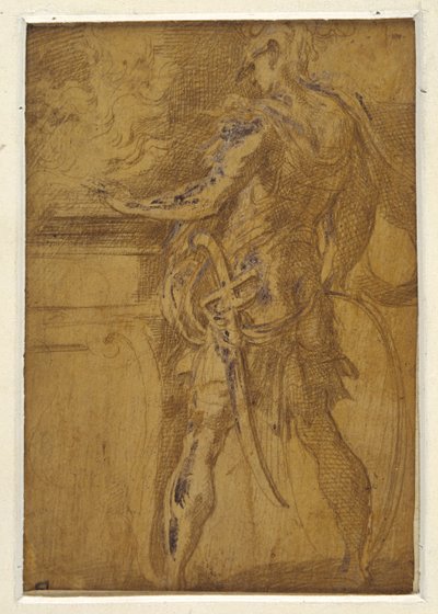 Mucius Scaevola steekt zijn hand in de vlammen door Parmigianino (1503 40)