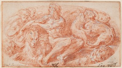 Daniël in de leeuwenkuil door Parmigianino