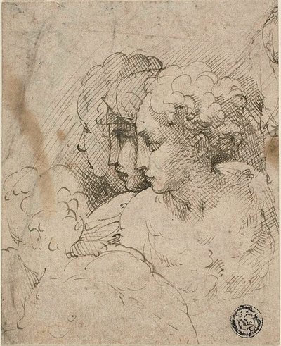Vrouwelijke hoofden door Parmigianino