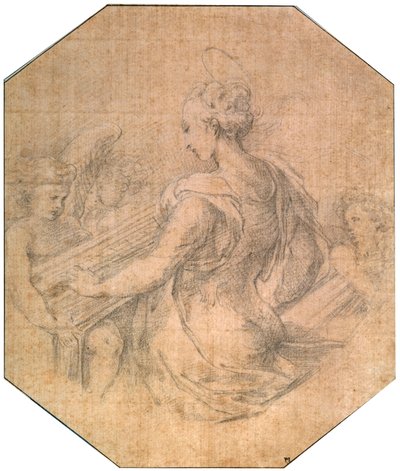 Sint Cecilia, c1527-1530 door Parmigianino