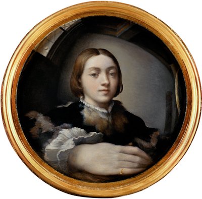 Zelfportret in een Bolle Spiegel, ca. 1524 door Parmigianino