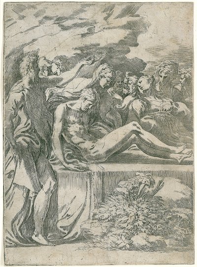 De graflegging van Christus door Parmigianino