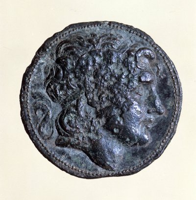 Munt met de beeltenis van Mithridate I (171 v.Chr. - 139 v.Chr.), koning van de Parthen door Parthian School