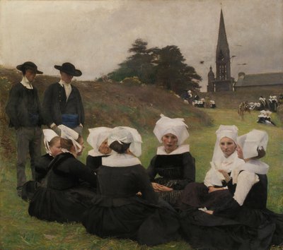 Les Bretonnes au Pardon door Pascal Adolphe Jean Dagnan Bouveret