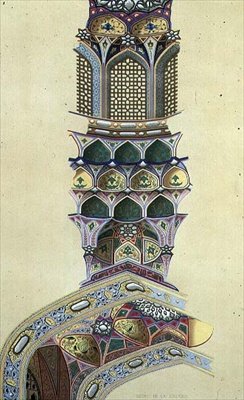 Detail van de Koepel van het Paviljoen van Acht Paradijzen, Isfahan, plaat 39-40 uit 
