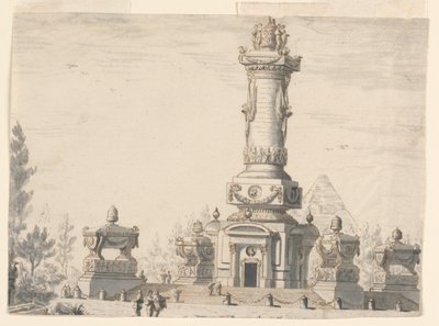 Ontwerp voor een podium: Een begraafplaats door Pasquale Canna