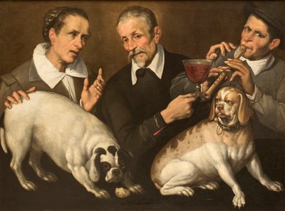 Zufolo speler, 1585-1590 door Passerotti