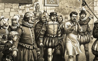 Koning Hendrik III zou door de straten lopen in een haarhemd door Pat (1907-95) Nicolle