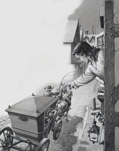 Boodschapper in de nacht door Pat (1907-95) Nicolle