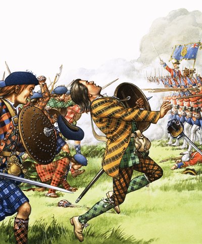 De Slag bij Culloden was de laatste veldslag op Britse bodem door Pat (1907-95) Nicolle
