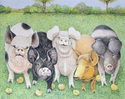 A Chorus Line (acryl op doek) door Pat Scott