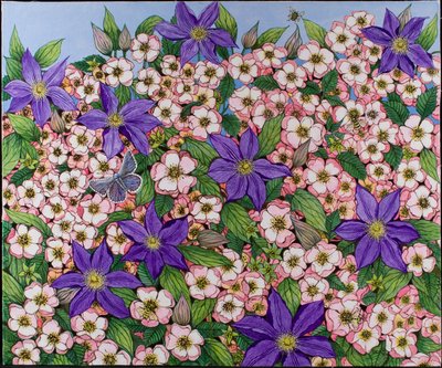 Een paarse vlek, 2011 (acryl op calico) door Pat Scott