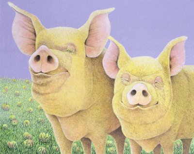 Gelukzaligheid (acryl op doek) door Pat Scott