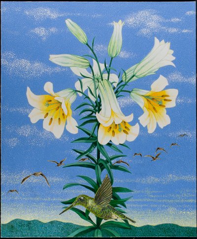 Vroege vogels, 2011 (acryl op calico) door Pat Scott
