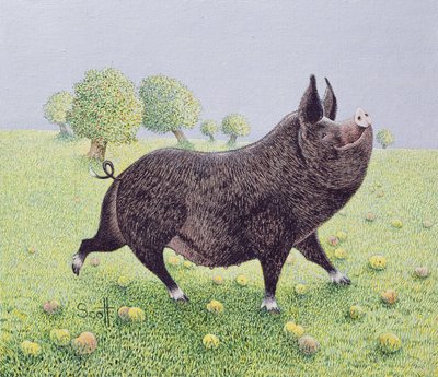 Feeling Great (acryl op calico) door Pat Scott