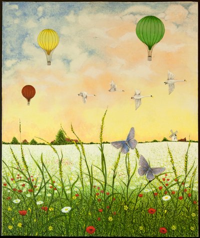 Hoogvliegers, 2011 (acryl op calico) door Pat Scott