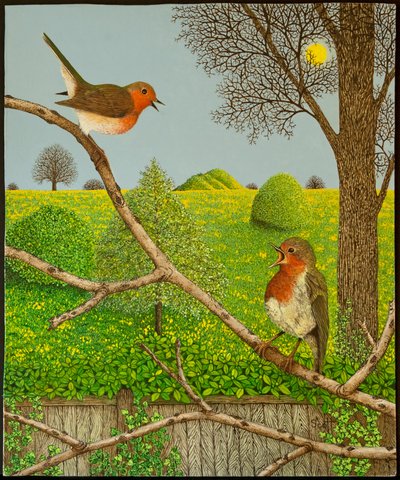 Territoriale rechten, 2012 (acryl op calico) door Pat Scott