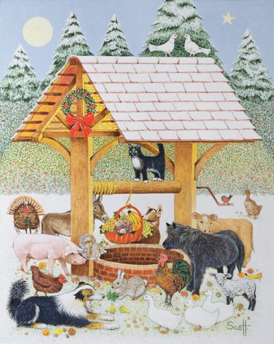 Wishing You Well (acryl op calico) door Pat Scott