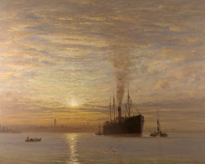 Terug naar de Clyde - Zonsondergang door Patrick Downie