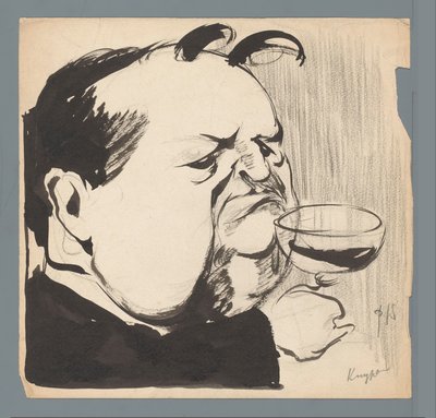 Abraham Kuyper door Patricq Kroon (signed by artist)