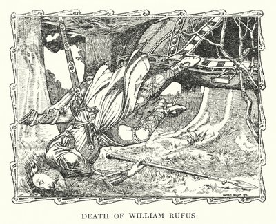 Dood van William Rufus (litho) door Patten (after) Wilson