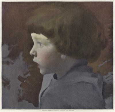Schets voor een portret van een kind door Paul Albert Besnard