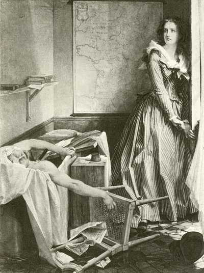 Charlotte Corday en Marat door Paul Baudry
