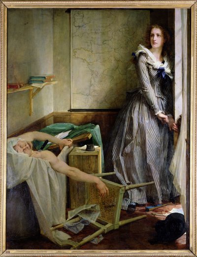 Portret van Charlotte Corday (1768-93) door Paul Baudry