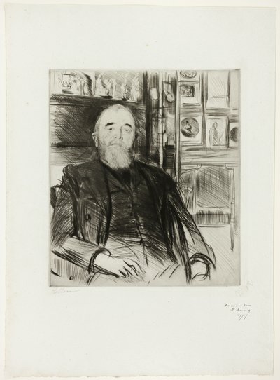 Portret van Alexis Rouart door Paul Cesar Helleu