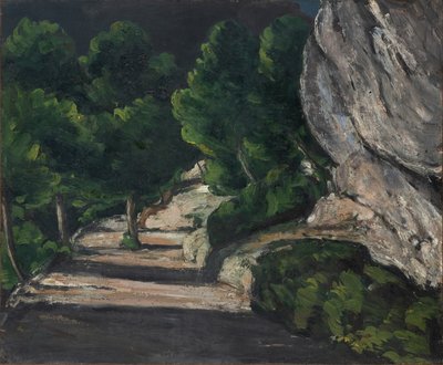 Landschap, Weg met Bomen in de Rocky Mountains, c.1870-71 door Paul Cézanne