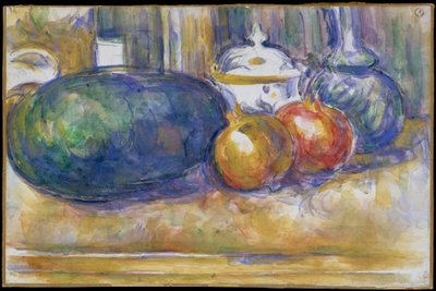 Stilleven met een Watermeloen en Granaatappels 1900–06 door Paul Cézanne