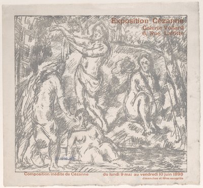 Tentoonstellingscatalogus voor een Cézanne-show in de Galerie Vollard 9 mei-10 juni 1898 door Paul Cézanne