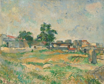 Landschap nabij Parijs, ca. 1876 door Paul Cézanne