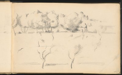 Landschap met Bomen door Paul Cézanne