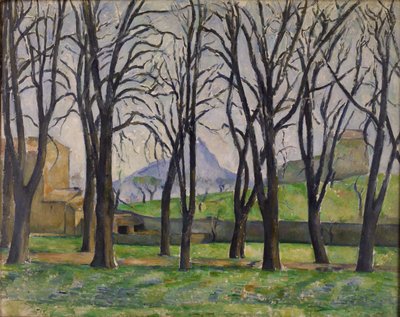 De kastanjebomen in Jas de Bouffan in de winter door Paul Cézanne